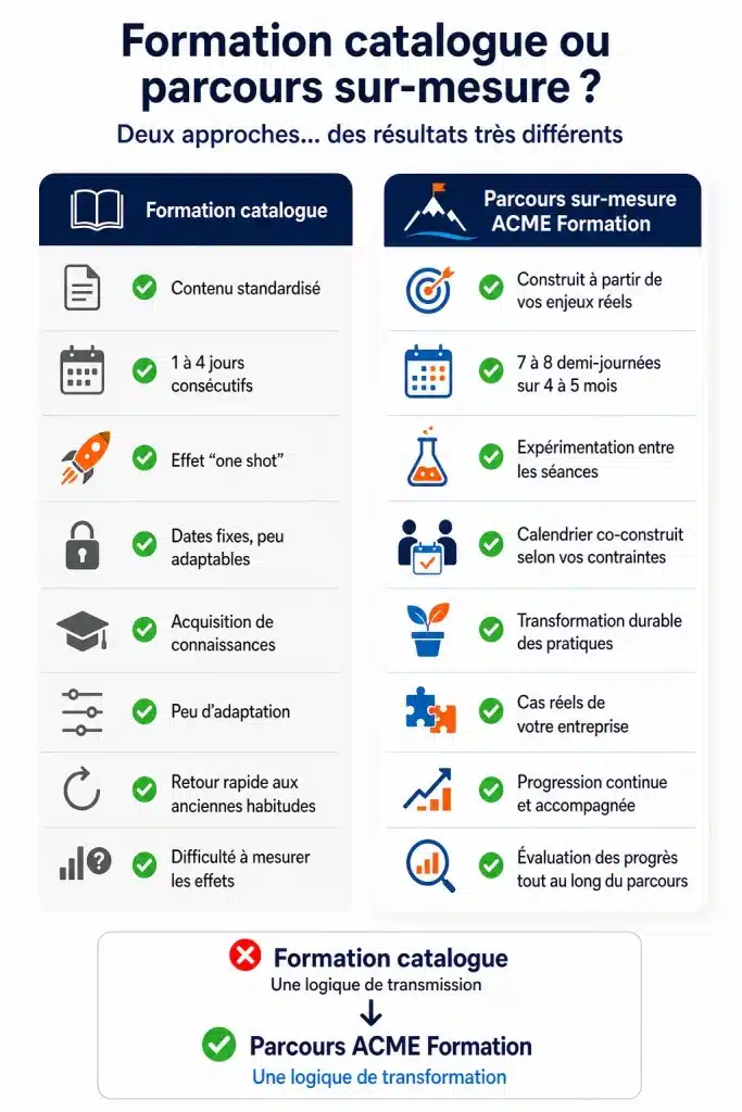 Les avantages d'un parcours sur-mesure